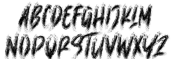 HorribleBrush Font LOWERCASE