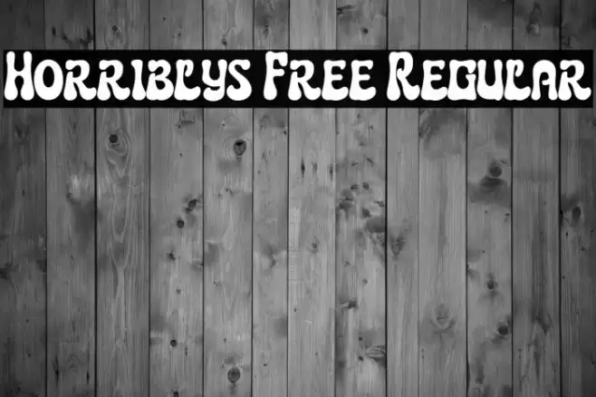 Horriblys Free Regular Font examples