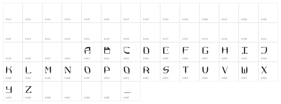 Horrid Normal Character Map