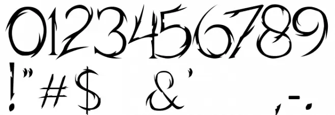 Horroh Font OTHER CHARS