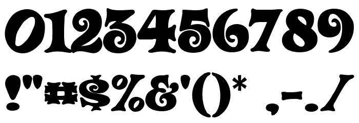 Horror Area Regular Font OTHER CHARS