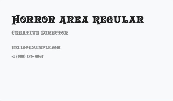 Horror Area Regular Business Card