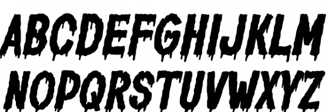 Horror Corps Demo Шрифта ВЕРХНИЙ
