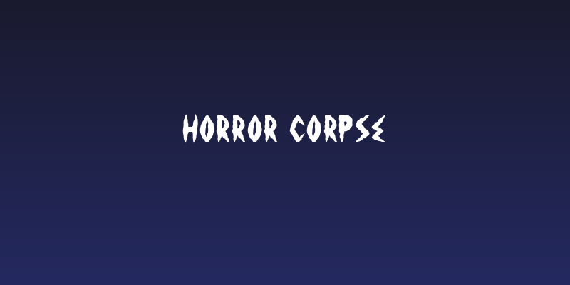 Horror Corpse Social Header