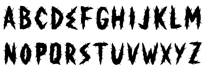 Horror Corpse Font LOWERCASE