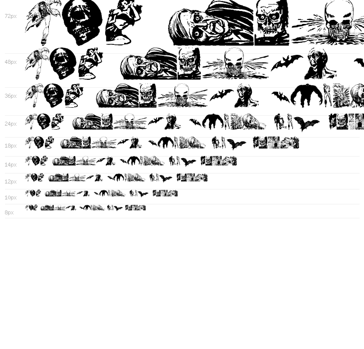 Horror Dingbats Waterfall