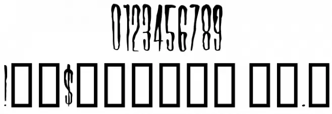 Horror Hotel Font OTHER CHARS