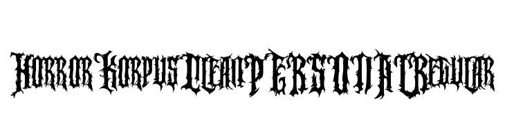 Horror Korpus Clean PERSONAL Regular  baixar fontes gratis