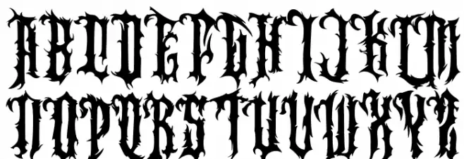 Horror Korpus Clean PERSONAL Regular Schriftart Groß