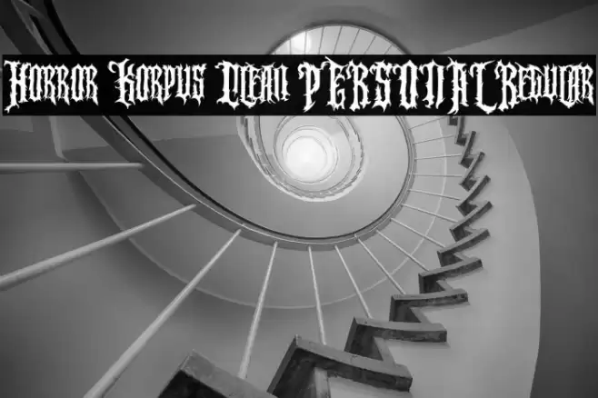 Horror Korpus Clean PERSONAL Regular Font examples