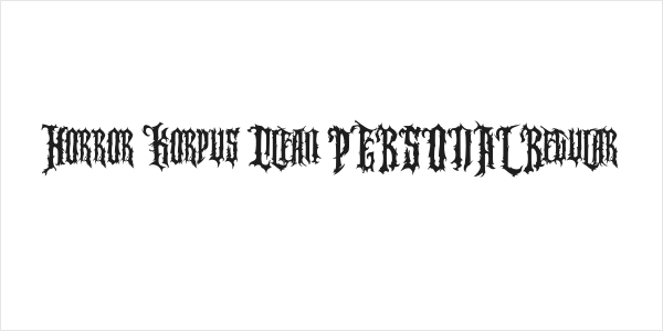 Horror Korpus Clean PERSONAL Regular Logo