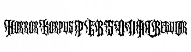 Horror Korpus PERSONAL Regular  Free Fonts Download