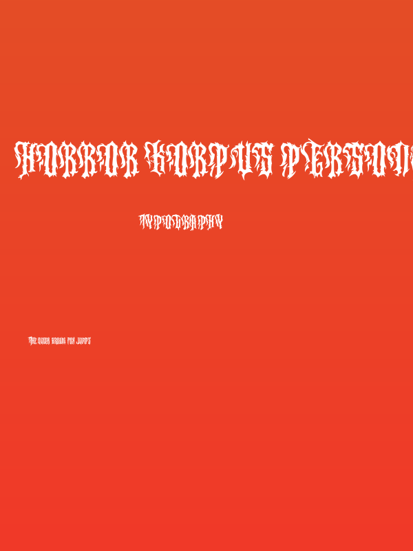 Horror Korpus PERSONAL Regular Poster