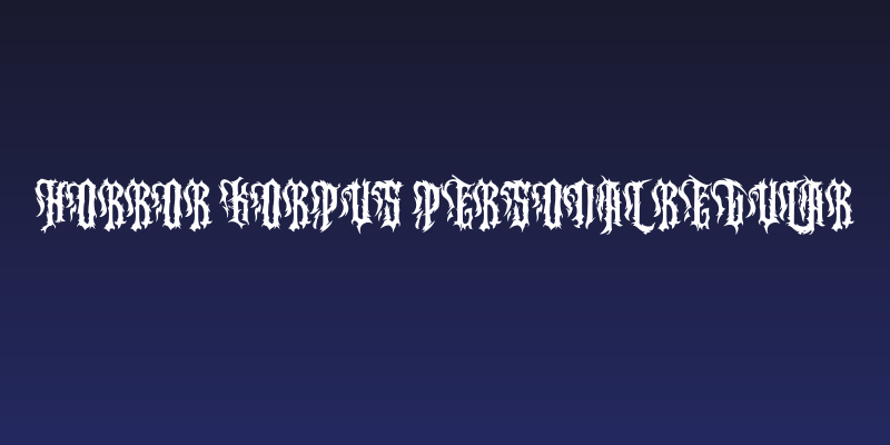 Horror Korpus PERSONAL Regular Social Header