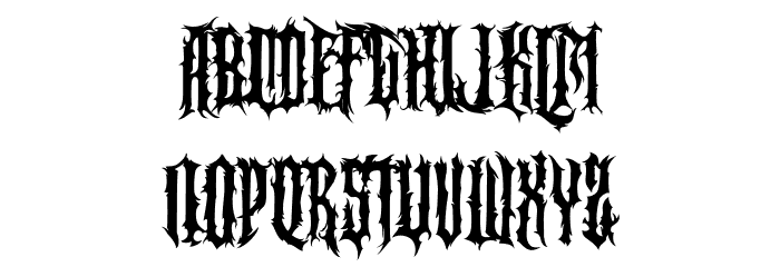 Horror Korpus PERSONAL Regular Font LOWERCASE