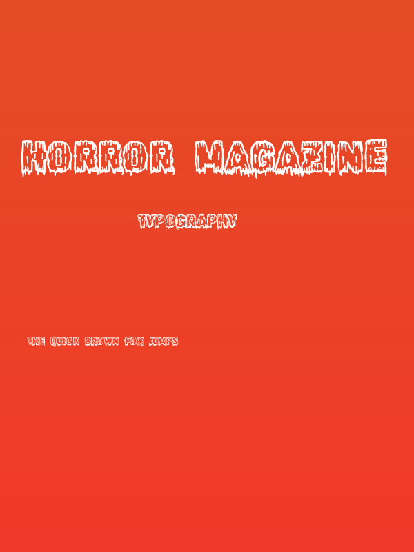 Horror Magazine Poster