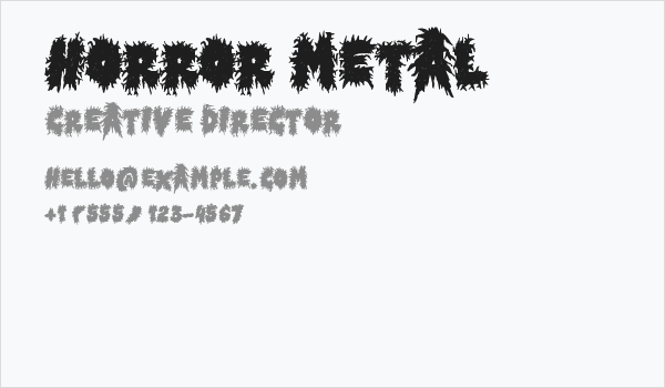 Horror Metal Business Card