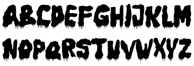 Horror Night Drip Шрифта ВЕРХНИЙ
