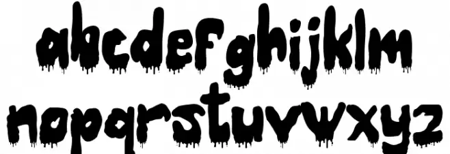 Horror Night Drip خط أحرف صغيرة