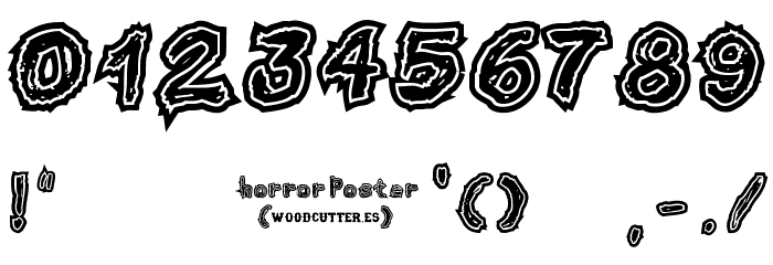 Horror Poster Font OTHER CHARS