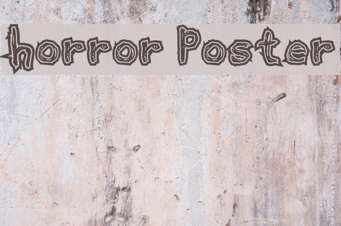 Horror Poster Font examples