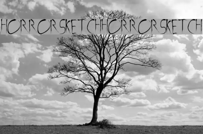 Horror Sketch Horror Sketch Font examples