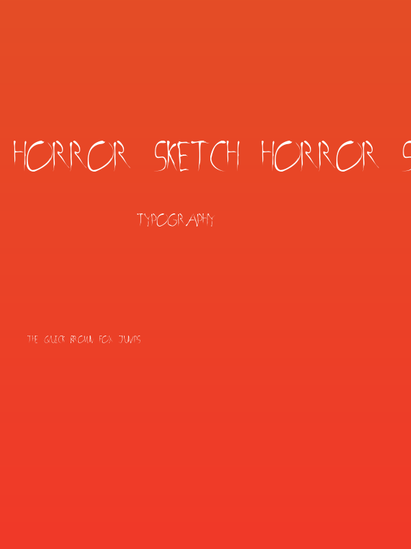 Horror Sketch Horror Sketch Poster