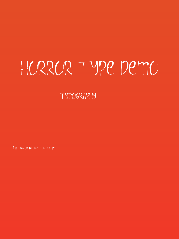 Horror Type Demo Poster