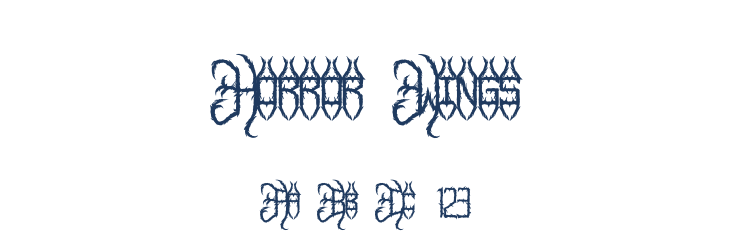 Horror Wings Font Preview