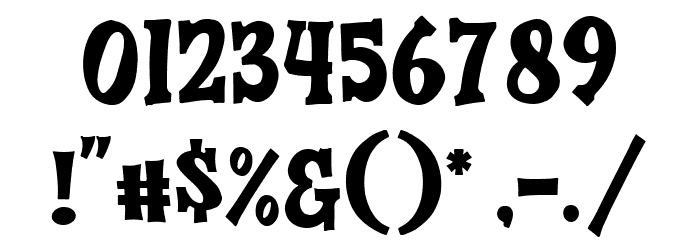 Horror World Regular Font OTHER CHARS