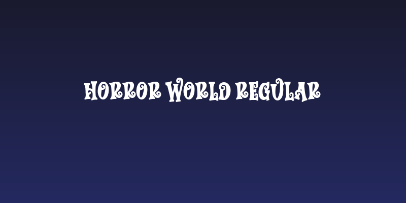 Horror World Regular Social Header