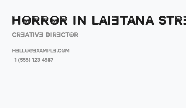 Horror in Laietana Street Business Card