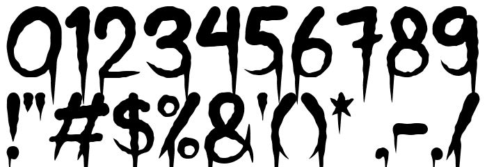 Horror Font OTHER CHARS
