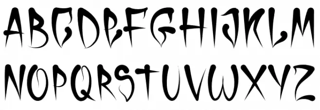 HorrorCholoDaFontRegular Шрифта ВЕРХНИЙ