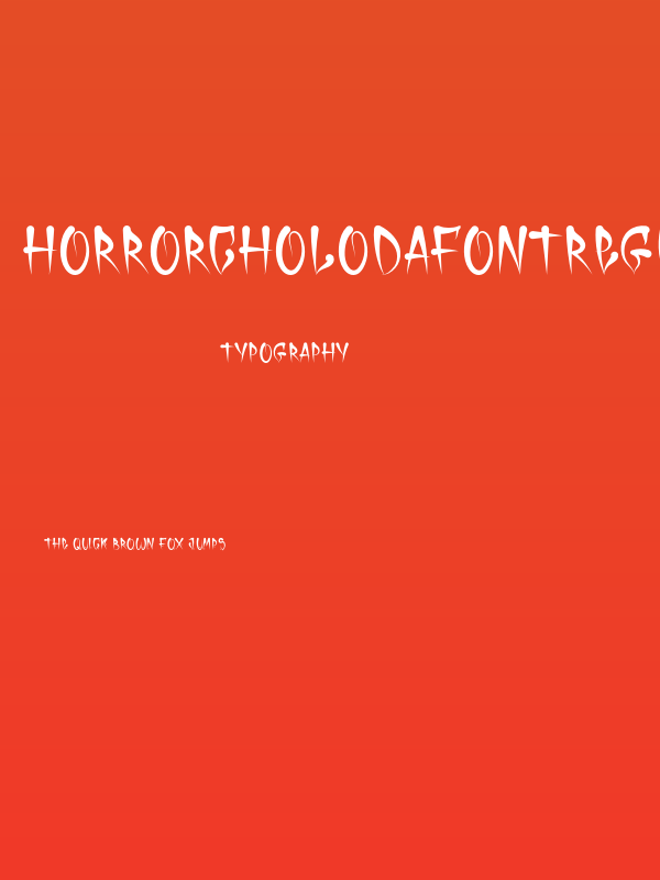 HorrorCholoDaFontRegular Poster