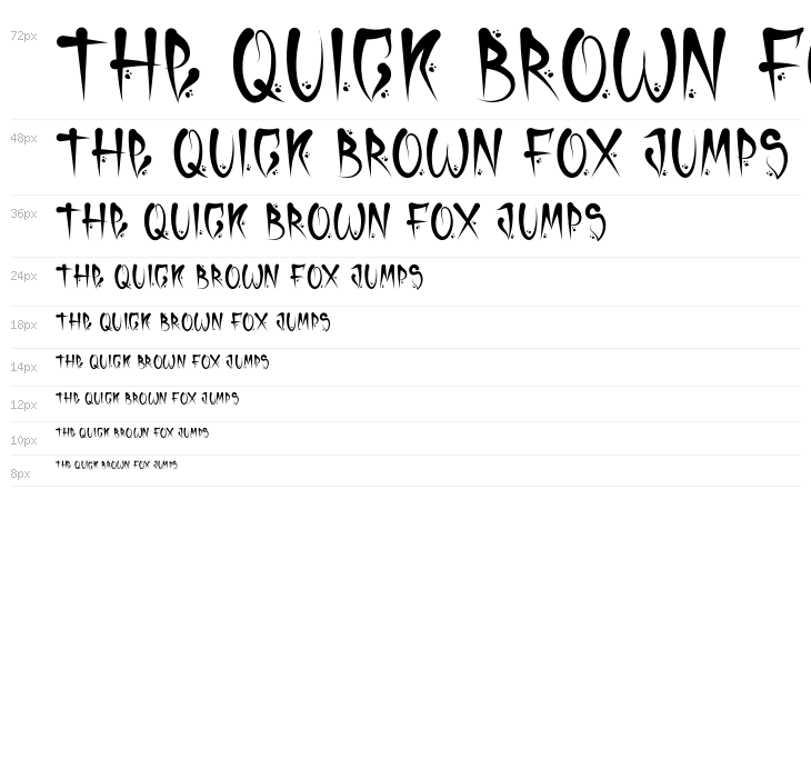 HorrorCholoDaFontRegular Waterfall