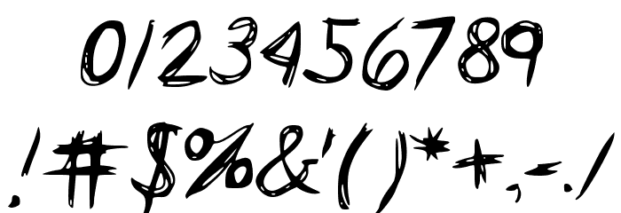 HorrorScribbles Font OTHER CHARS