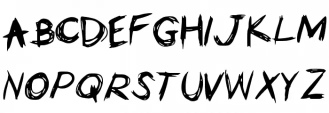 HorrorScribbles Schriftart Groß