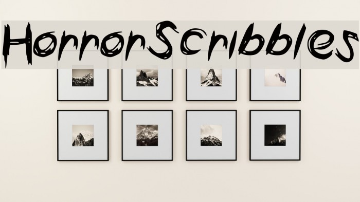 HorrorScribbles Font examples