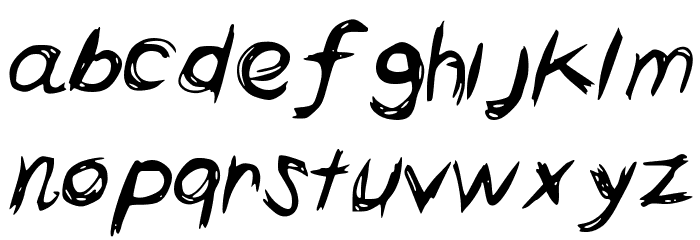 HorrorScribbles Font LOWERCASE