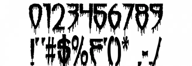 Horrorfind Font OTHER CHARS