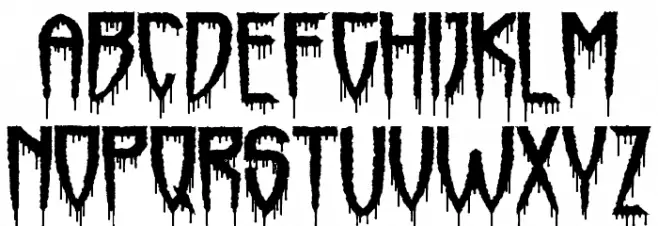 Horrorfind خط أحرف صغيرة