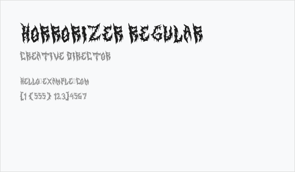 Horrorizer Regular Business Card
