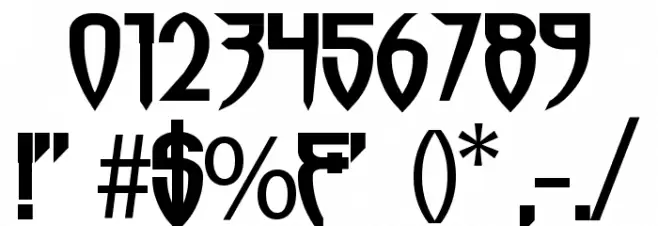 Horrormaster Font OTHER CHARS