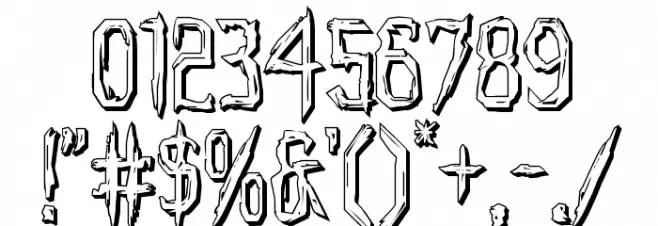Horroroid 3D Font OTHER CHARS