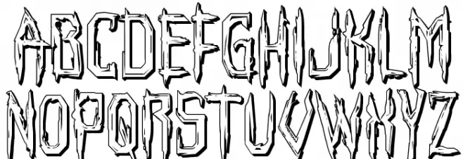 Horroroid 3D Шрифта ВЕРХНИЙ