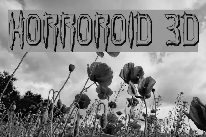 Horroroid 3D Font examples