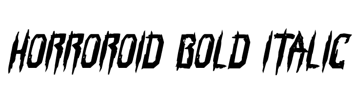Horroroid Bold Italic  Free Fonts Download