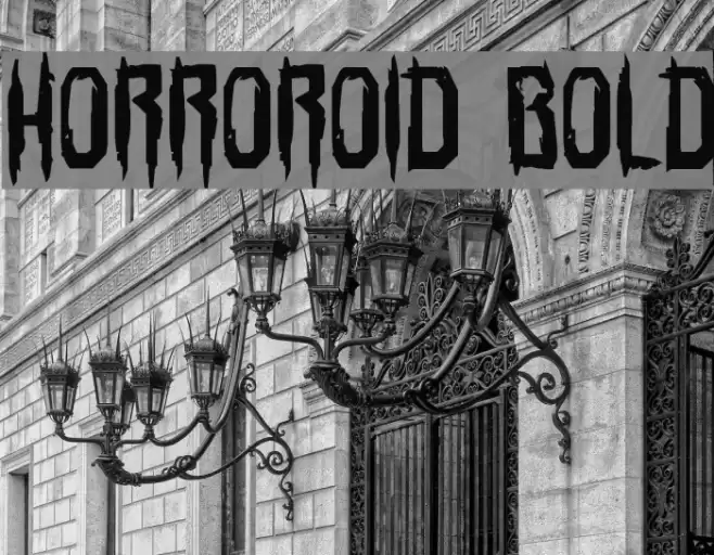 Horroroid Bold Font examples