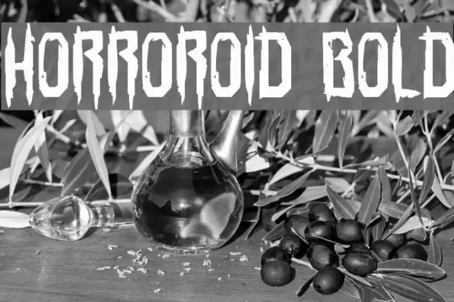 Horroroid Bold Font examples